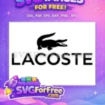 Free Black Crocodile Silhouette Free Open Mouth Jaws Lacoste Brand Logo Free SVG - Instant Download