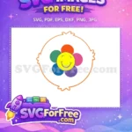 Free Happy Yellow Smiley Free Colorful Flower Care Bears Free SVG - Instant Download