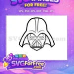 Free Black Helmet Free Menacing Mask Star Wars Free SVG - Instant Download