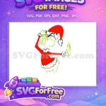 Free Grumpy Green Grinch Free Red Santa Suit Grinch Christmas Free SVG - Instant Download