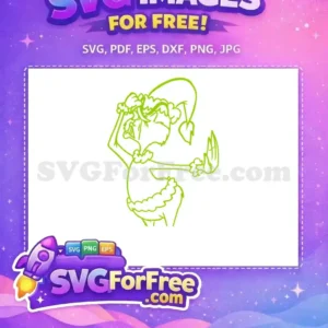 Free Angry Grinch Free Green Outline Christmas Free SVG
