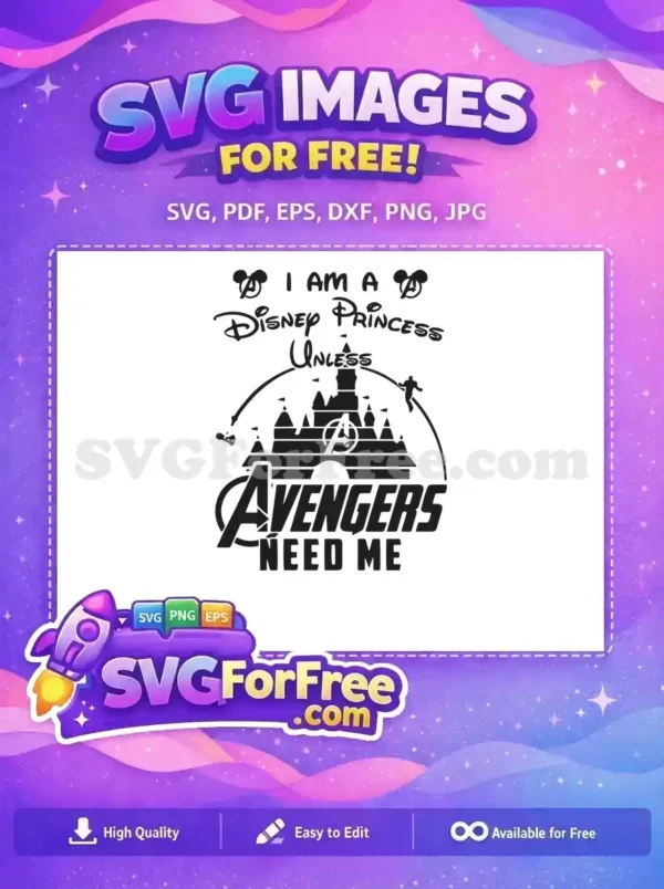 Free Disney Princess Free Avengers Castle Crossover Free SVG
