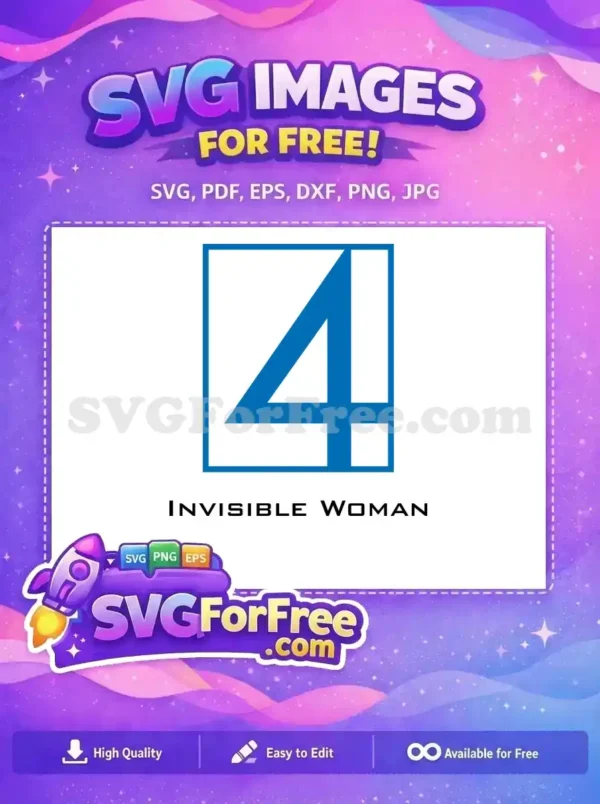 Free Blue Four Free Invisible Woman Marvel Free SVG