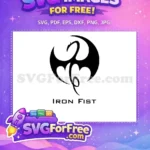 Free Black Silhouette Free Dragon Wings Iron Fist Free SVG - Instant Download