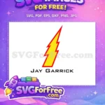 Free Yellow Lightning Bolt Free Red Outline Symbol The Flash Series Free SVG - Instant Download