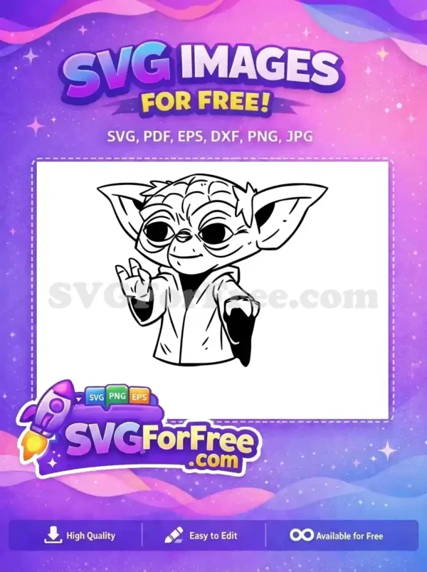 Free Smiling Yoda Free Pointing Hand Star Wars Free SVG Free Smiling Yoda Free Pointing Hand Star Wars Free SVG