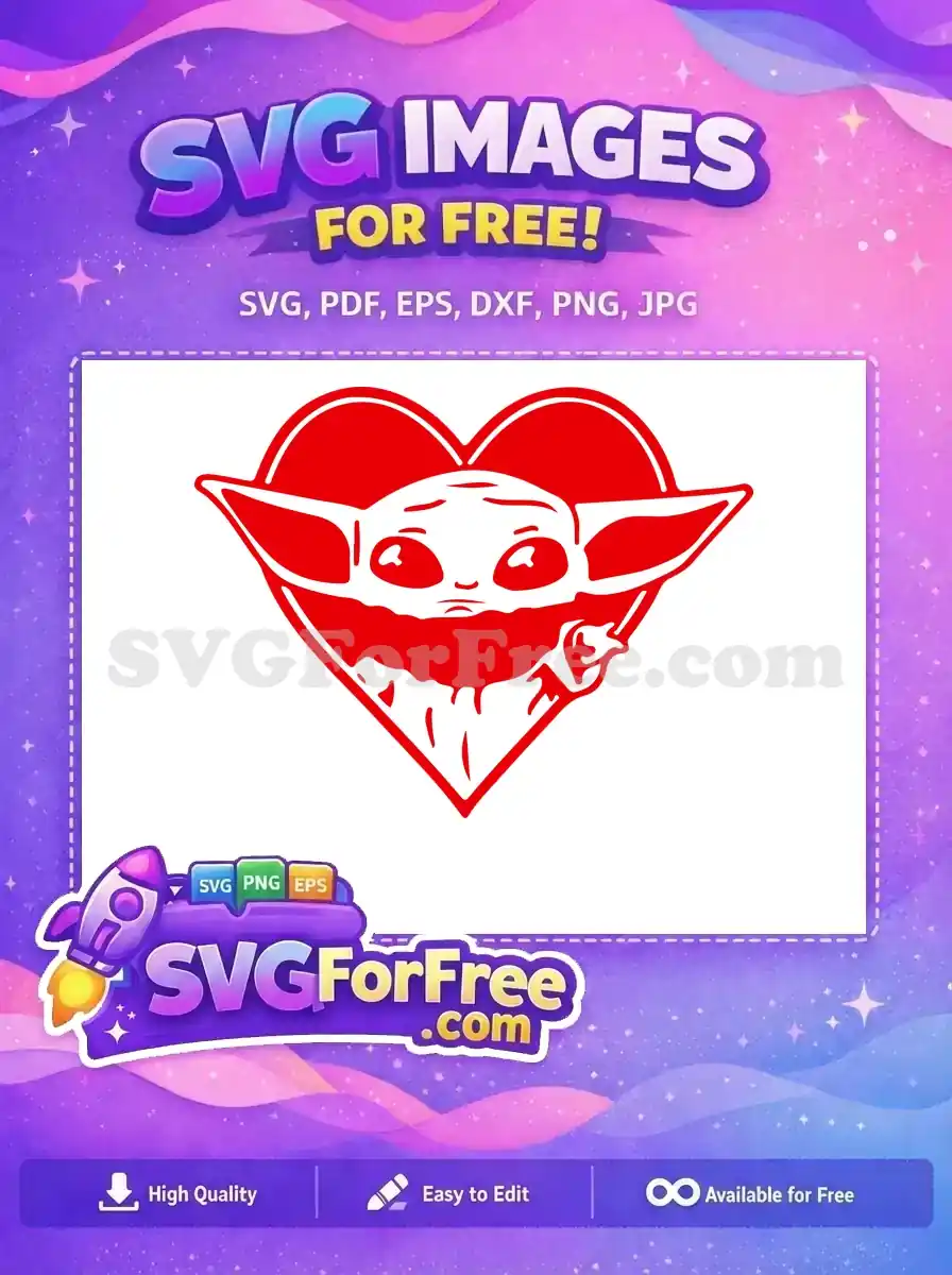 Free Pointing Hand Free Red Heart Grogu Mandalorian Free SVG