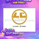 Free Golden LC Monogram Free Urban Skyscraper Building Luke Cage Free SVG - Instant Download