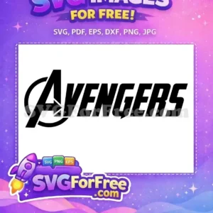 Free Black White Iconic Logo Free Bold Typography Avengers Free SVG