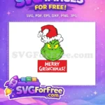 Free Grinch Green Face Free Red Santa Hat Merry Grinchmas Grinch Free SVG - Instant Download
