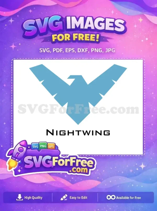 Free blue bird Free Nightwing logo DC Comics Free SVG