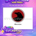 Free Black Raven Silhouette Free Red Background Teen Titans Free SVG - Instant Download