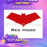 Free Bold Red Bat Emblem Free Iconic Red Hood Logo DC Comics Free SVG - Instant Download