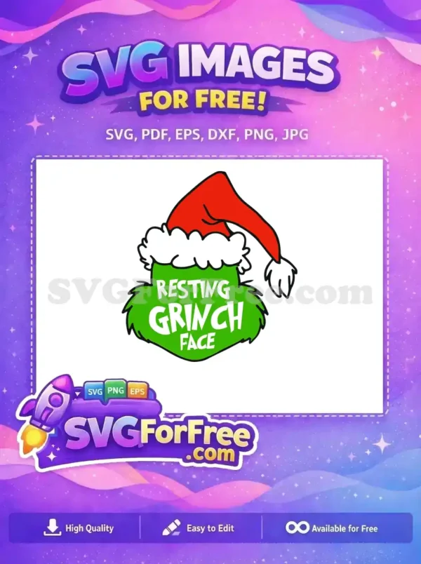 Free Red Santa Hat Free Green Grinch Face The Grinch Free SVG