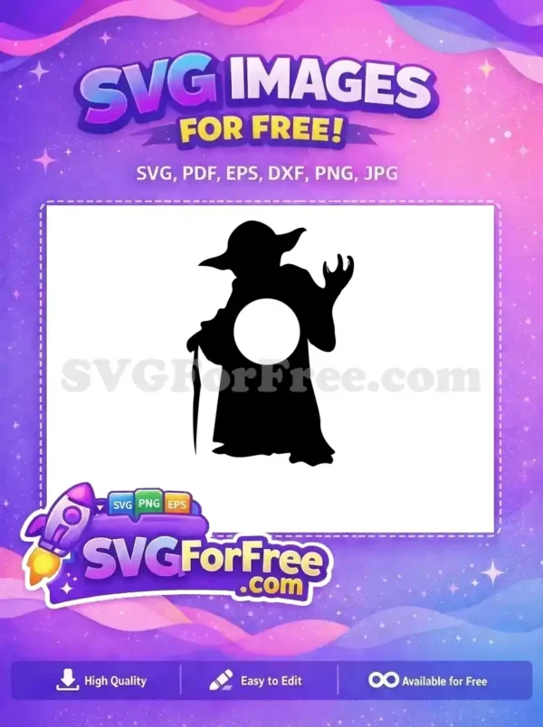 Free Yoda Silhouette Free Circle Cutout Star Wars Free SVG Free Yoda Silhouette Free Circle Cutout Star Wars Free SVG