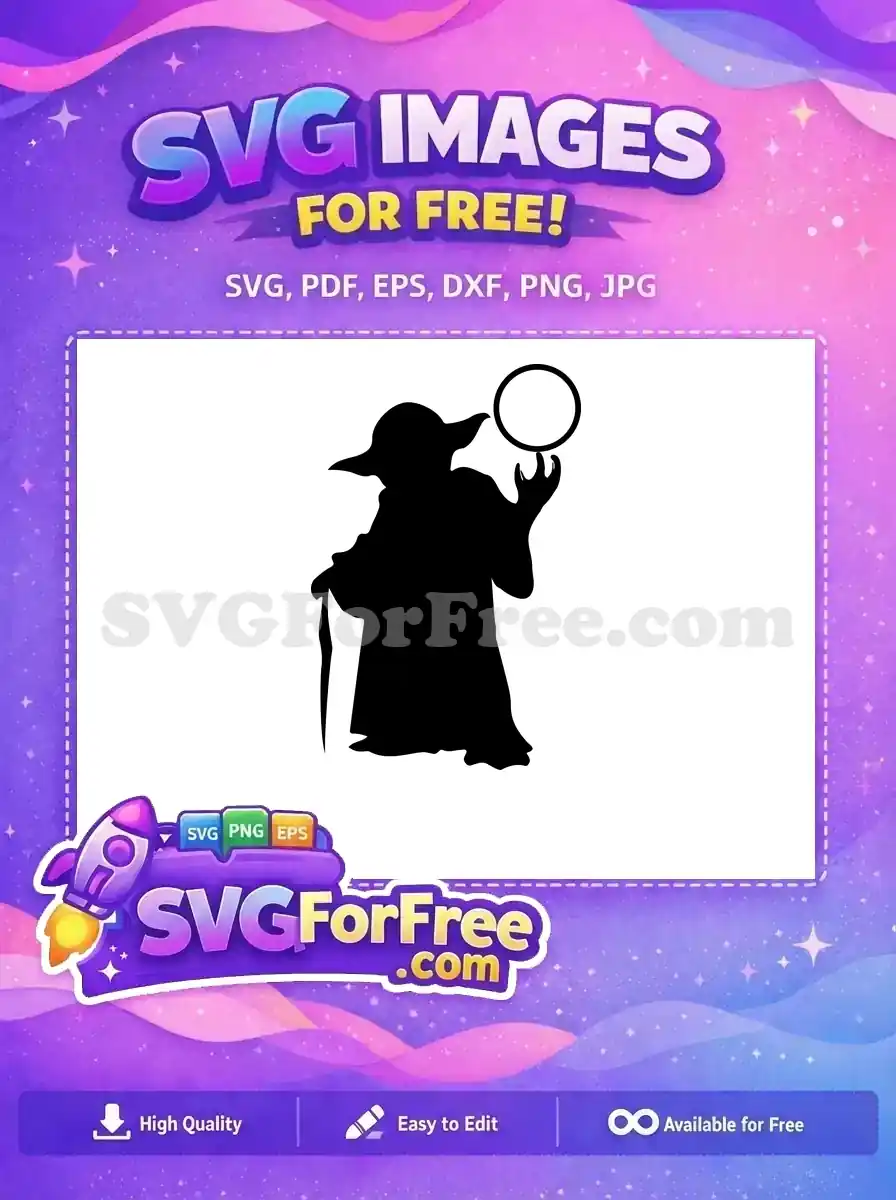 Free Yoda staff Free force circle Star Wars Free SVG