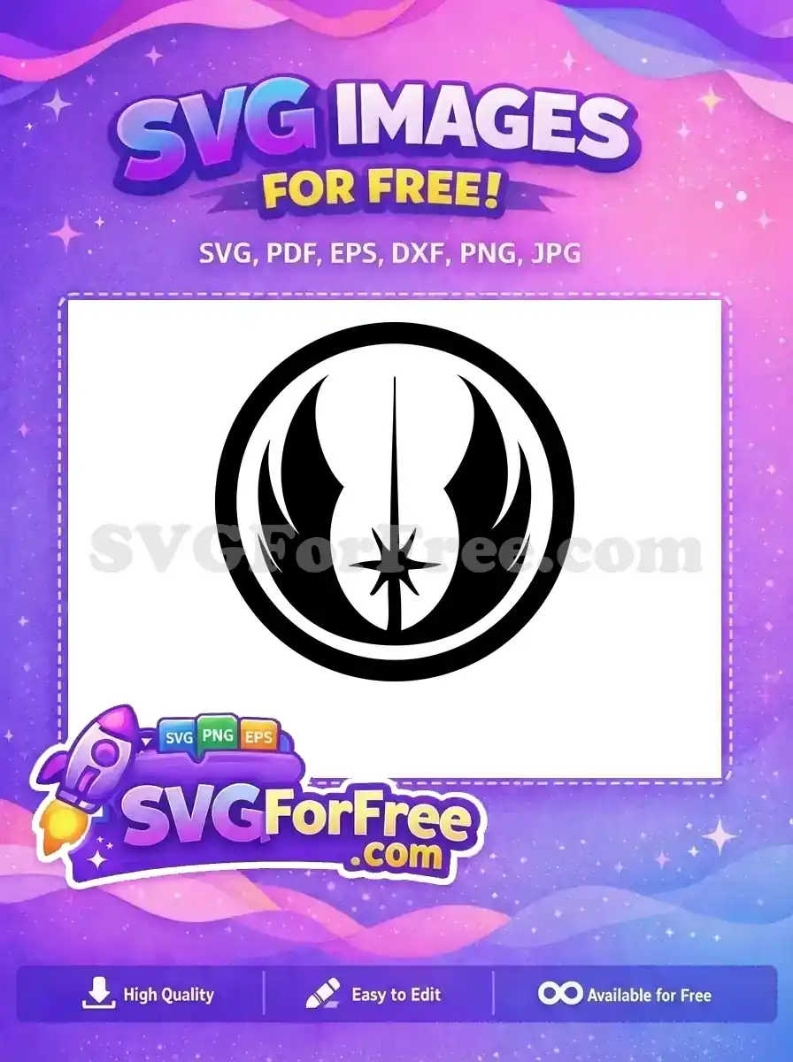 Free Jedi Order Free Lightsaber Symbol Star Wars Free SVG