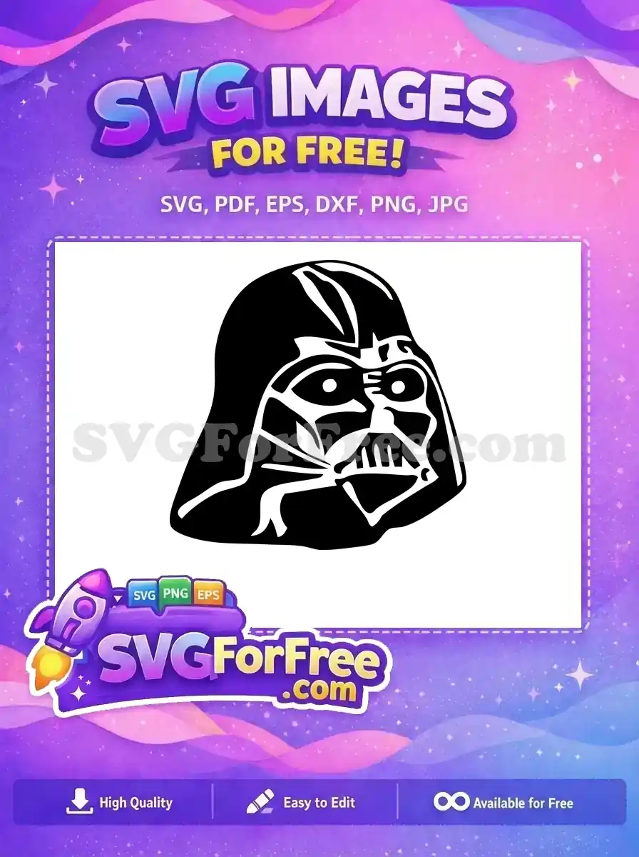 Free Darth Vader Mask Free Silhouette Star Wars Free SVG 1