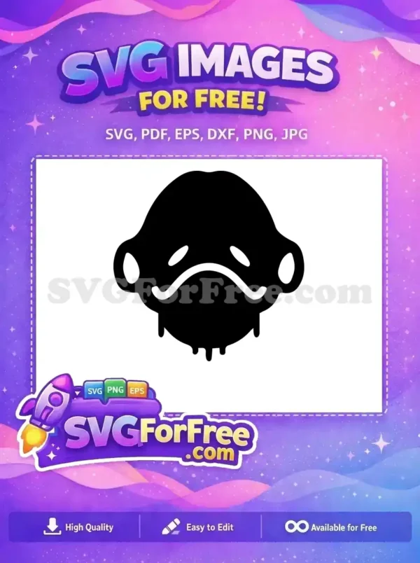 Free Dripping Alien Free Face Black Among Us Free SVG