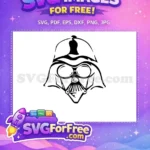 Free Iconic Black Helmet Free Sith Lord Mask Star Wars Free SVG - Instant Download