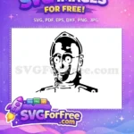 Free surprised C3PO Free outline Star Wars Free SVG - Instant Download