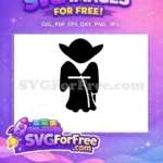 Free Black Silhouette Yoda Free Jedi Master Star Wars Free SVG 1 - Instant Download