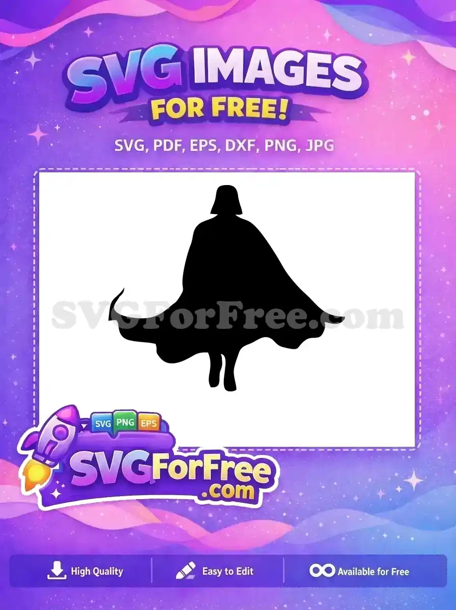 Free Black Silhouette Darth Vader Free Dark Lord Star Wars Free SVG