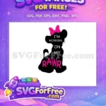 Free Pink Bow Free Rawr Text Minnie Free SVG - Instant Download