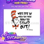 Free Cat Hat Free Stand Out Dr Seuss Free SVG - Instant Download