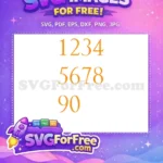Free Orange Numbers One to Zero Free Sesame Street Free SVG - Instant Download