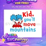 Free Blue Hair Free Thing One Two Kid Movie Free SVG - Instant Download