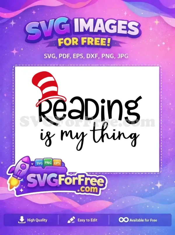 Free Striped Hat Free Reading Thing Dr Seuss Free SVG Free Striped Hat Free Reading Thing Dr Seuss Free SVG