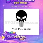 Free Black Skull Logo Free Anti-Hero Design Punisher Marvel Free SVG - Instant Download