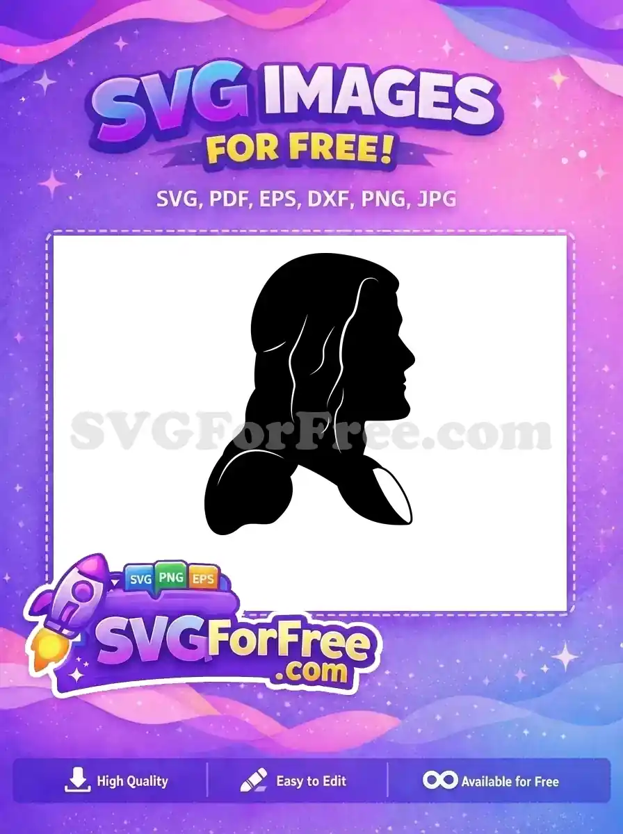 Free Black Hair Free Side Profile One Free SVG