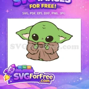 Free Baby Yoda Free drinking cup Mandalorian Free SVG