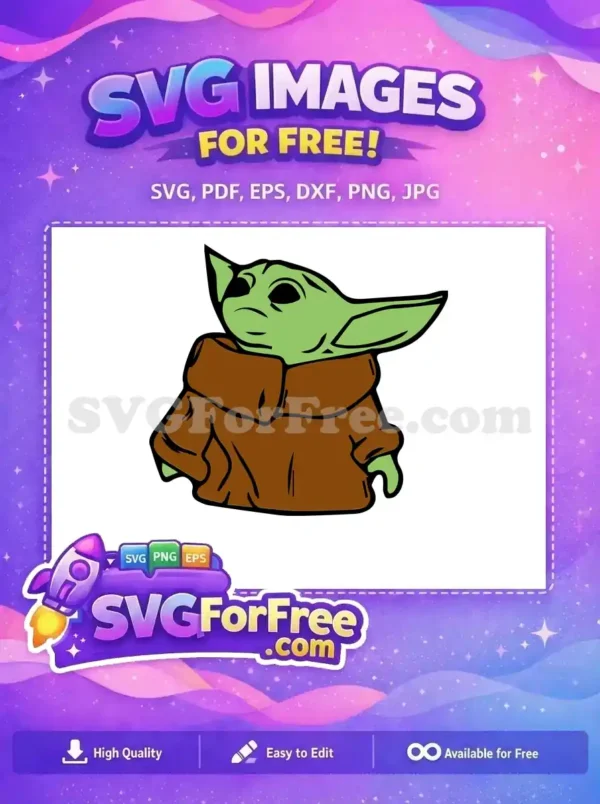 Free Large Ears Free Brown Robe Mandalorian Free SVG