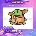 Free Smiling Grogu Free Orange Ears Mandalorian Free SVG - Instant Download