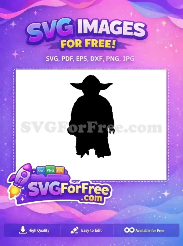 Free Silhouette Yoda Free Dark Side Star Wars Free SVG