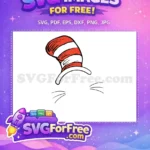Free Striped Hat Free Whiskers Details Cat in the Hat Free SVG - Instant Download