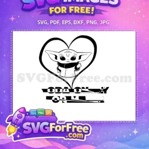 Free Baby Yoda Cute Free Heart Text Star Wars Free SVG Free Baby Yoda Cute Free Heart Text Star Wars Free SVG