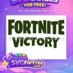 Free Dark Green Text Free Blocky Font Fortnite Victory Free SVG - Instant Download