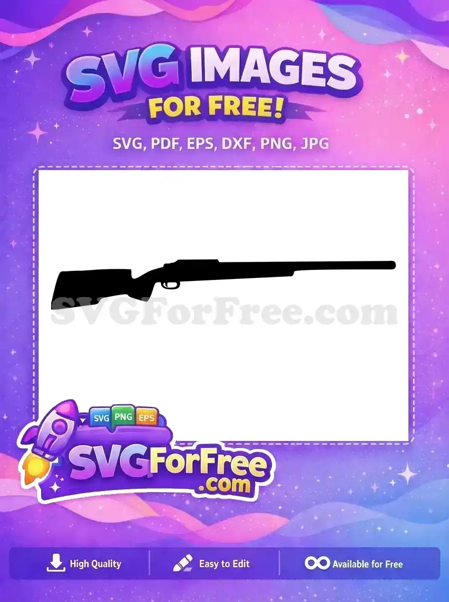 Free Black Sniper Rifle Free Hunting Weapon Call of Duty Free SVG