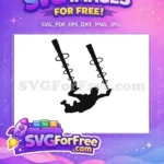 Free Black Dynamic Silhouette Free Bullet Time Effect Matrix Free SVG - Instant Download