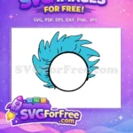 Free Spiky Aqua Hair Free Blank Portrait DragonBall Free SVG - Instant Download