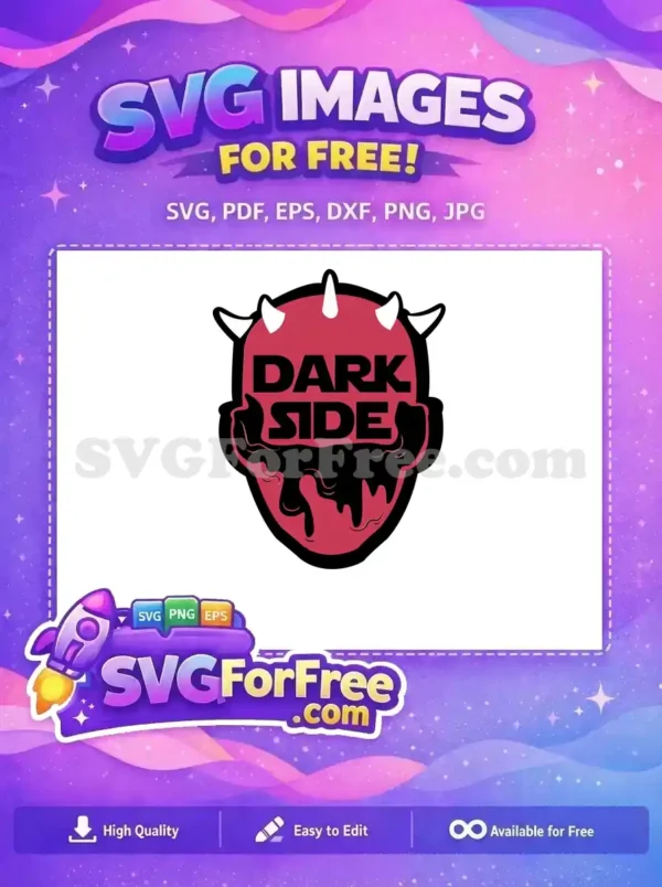 Free Red Horned Free Dark Side Darth Maul Free SVG