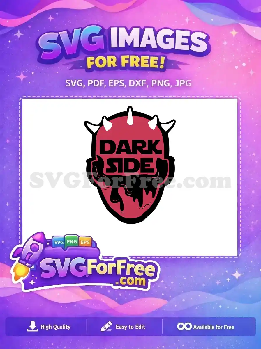 Free Red Horned Free Dark Side Darth Maul Free SVG