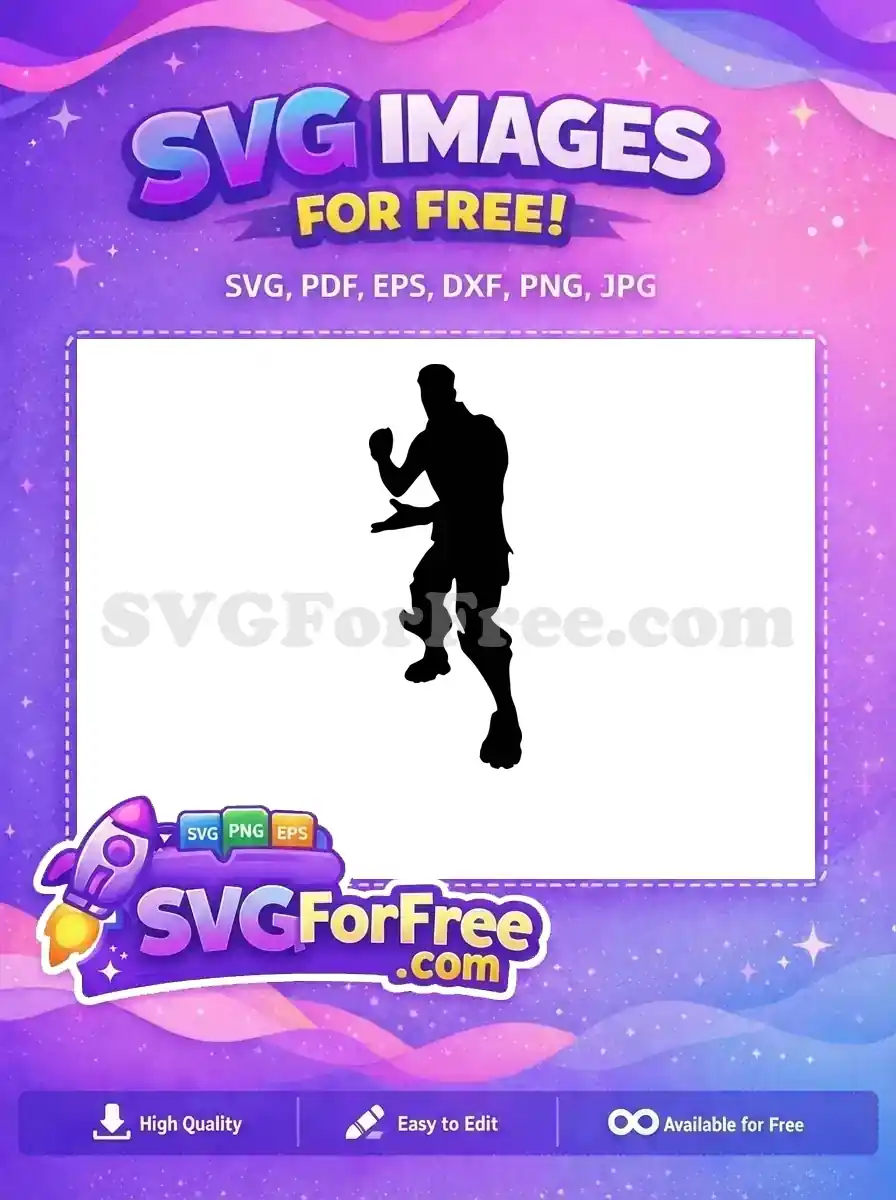Free Black Silhouette Free Male Character Fortnite Free SVG