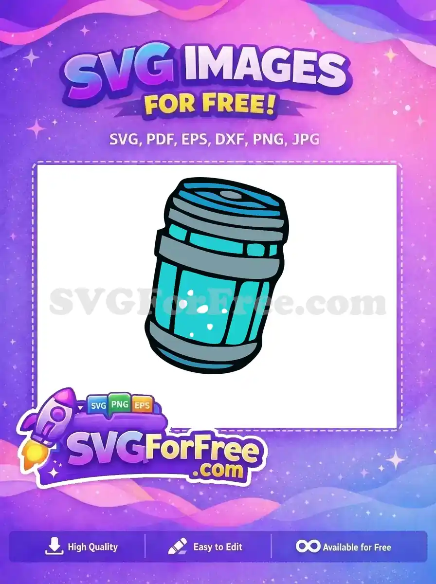 Free Blue Canister Free Energy Bubbles Sci-Fi Game Item Free SVG