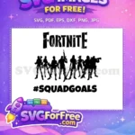 Free Squad Goals Silhouettes Free Battle Royale Fortnite Free SVG - Instant Download