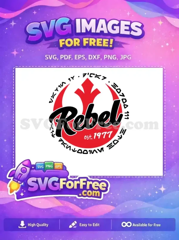 Free Rebel Alliance Symbol Free Star Wars Red Free SVG
